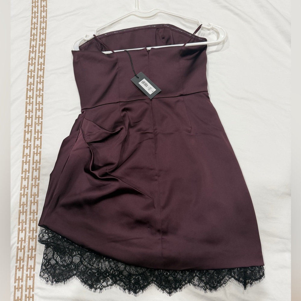 Aritzia Strapless Dress in Deep Purple - Picture 6 of 6